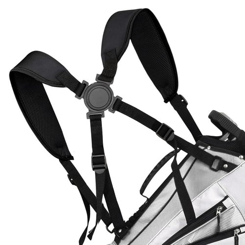Golf Bag Strap Replacement Bags Straps Double Shoulder 4 Point Golf Bag Strap Black Thick Backpack Strap for Golf Bags (Black 1)