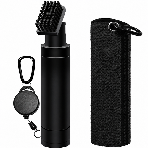 Golf Club Cleaner Set Includes Golf Water Brush and Waffle Pattern Golf Towel. Golf Club Brush/Golf Accessories for Men/Golf Gifts